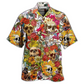 Floral Sugar Skull Hawaiian Shirt For Resort Getaways Summer Adventures And Casual Gifting