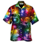 Neon Snowman Christmas Tree Light Hawaiian Shirt Design Detail For Sunny Adventures And Casual Wear