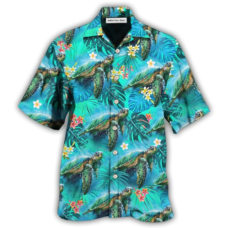 Turtle Beautiful Hawaiian Shirt For Warm Weather Adventures And Everyday Comfort