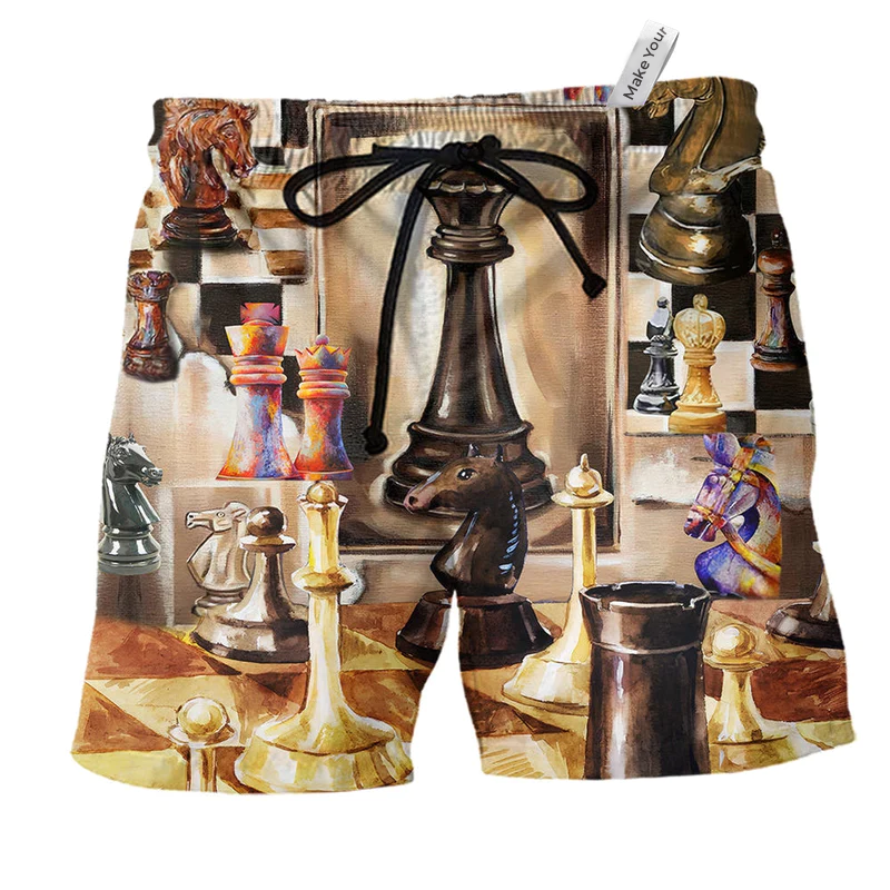 Chess Beach Shorts For Weekend Travel And Easy Warm Weather Wear