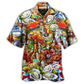 Food Seafood Diet Hawaiian Shirt Artwork Detail For Tropical Trips And Casual Outings