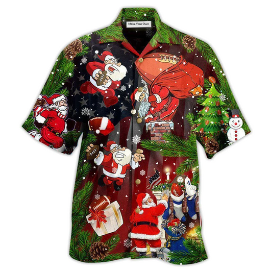 Football Christmas Big Fan American Hawaiian Shirt For Summer Events And Casual Outdoor Wear
