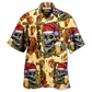 Christmas Skull Hawaiian Shirt For Tropical Travel Beach Gatherings And Comfortable Wear