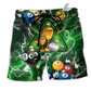 Billiard Lover So Funny Hawaiian Print Beach Shorts For Game Day Getaways