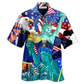 Eagle American Freedom Hawaiian Shirt For Summer Events And Casual Outdoor Wear