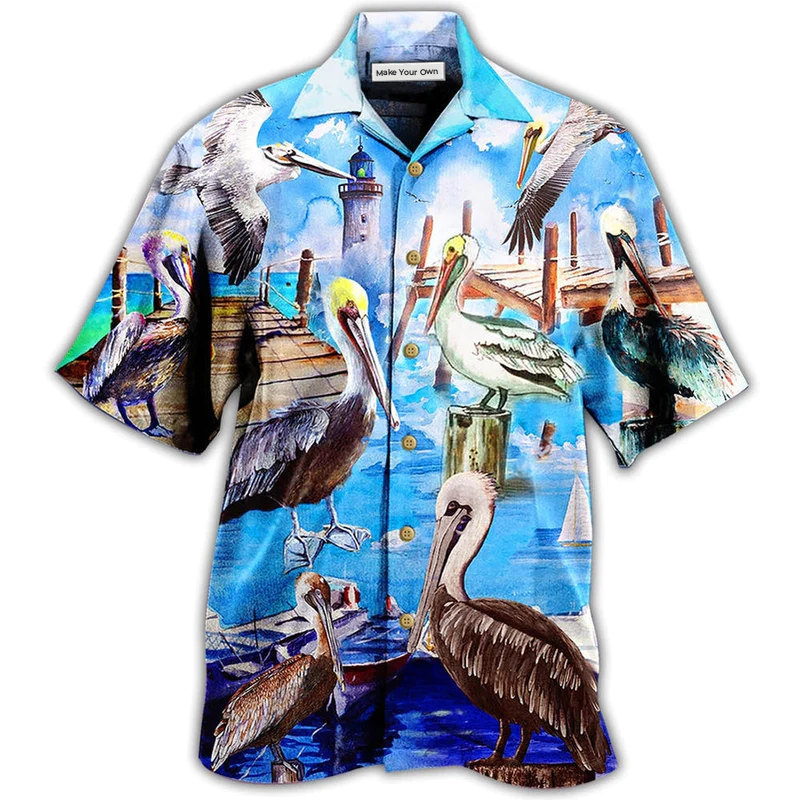 Pelican Animals Beach Hawaiian Shirt For Warm Weather Adventures And Everyday Comfort