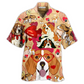 Dog Beagle Valentine Hawaiian Shirt For Resort Getaways And Comfortable Summer Activities