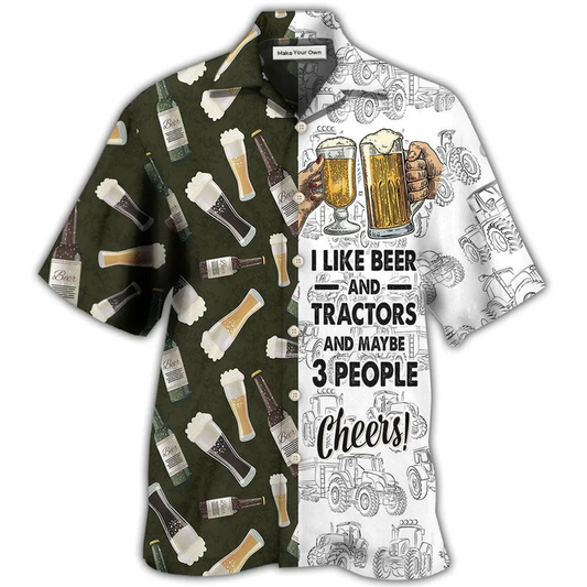 Beer Trators Maybe People Hawaiian Shirt Artwork View For Coastal Escapes And Resort Style