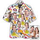 Face Custom Photo Aloha Couple Hawaiian Shirt Artwork View For Weekend Travel And Beach Style