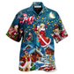 Bear Christmas Santa Night Hawaiian Shirt Artwork Detail For Tropical Trips And Casual Outings