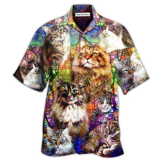 Cat Hawaiian Shirt Pattern View For Relaxed Warm Weather Outfits