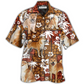 Tropical Dog Akita Hawaiian Shirt Pattern View For Relaxed Warm Weather Outfits