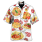 Happy Food Pasta Delicious Meal Hawaiian Shirt For Resort Getaways And Comfortable Summer Activities