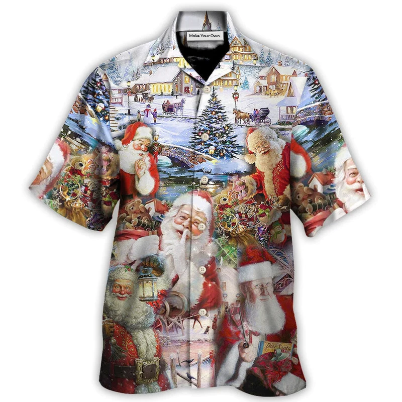Christmas Santa Ho's Hawaiian Shirt For Beach Parties And Weekend Getaways