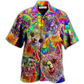 Colorful Cute Llama Hawaiian Shirt For Resort Travel Summer Outings And Casual Gatherings