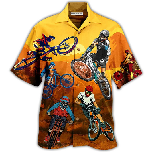 Bicycle Hawaiian Shirt For Summer Events Coastal Travel And Comfortable Styling
