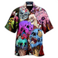 Skull And Ice Cream Hawaiian Shirt For Tropical Holiday Resort Parties And Everyday Style