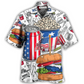 Food Independence Day Hawaiian Shirt Pattern Detail For Summer Holidays And Outdoor Fun