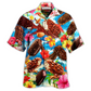 Summer Ice Cream Hawaiian Shirt For Resort Travel Summer Outings And Casual Gatherings