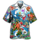 Octopus Shark Beautiful Hawaiian Shirt Pattern View For Relaxed Warm Weather Outfits