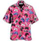Pink Retro Gaming Hawaiian Shirt For Tropical Escapes Resort Wear And Outdoor Celebrations