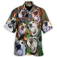 Golf Beach Dog Hawaiian Shirt Pattern Detail For Island Holidays