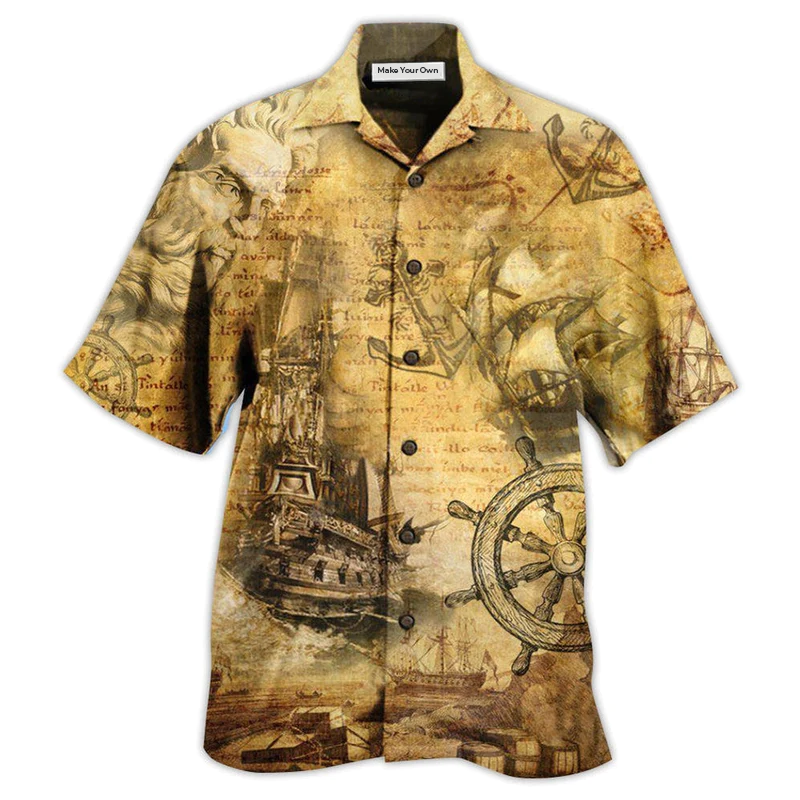 Ship Sailing Sea Hawaiian Shirt For Warm Weather Adventures And Everyday Comfort