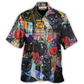 Black Floral Cat Hawaiian Shirt For Beach Parties And Weekend Getaways