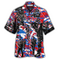 Veteran Independence Day Camo Hawaiian Shirt Pattern Detail For Vacation Travel And Daily Wear