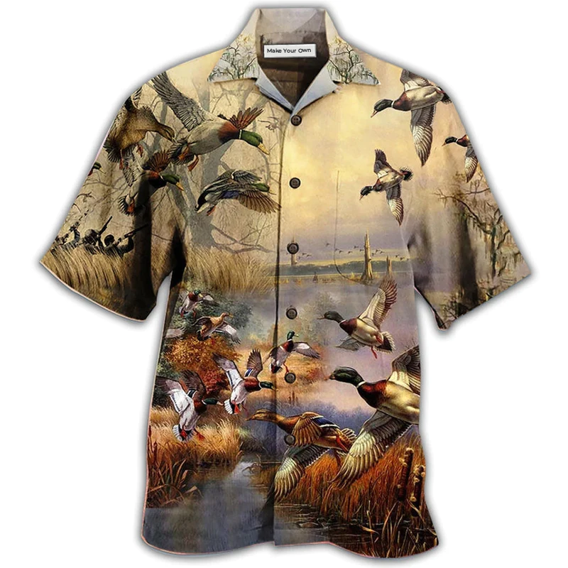 Vintage Duck Amazing Wild Hawaiian Shirt For Summer Events And Casual Outdoor Wear