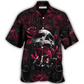 Dark Skull Rose Blood Screaming Hawaiian Shirt Design View For Casual Summer Styling