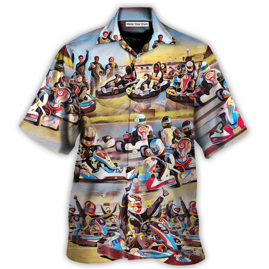 Kart Racing Hawaiian Shirt Tropical Styling View For Thoughtful Gifting