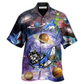 Alien Shark Space Hawaiian Shirt For Coastal Adventures And Warm Weather Wear