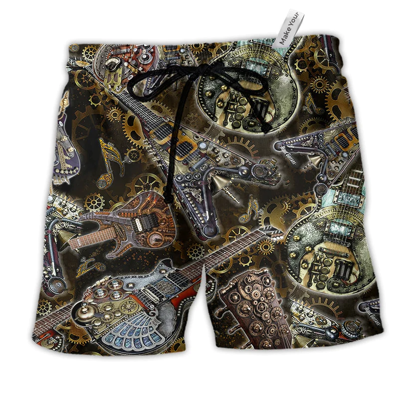 Music Guitar Beach Shorts For Poolside Relaxation And Everyday Comfort