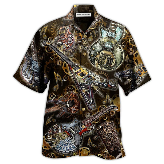 Guitar Hawaiian Shirt For Resort Holidays Beach Travel And Relaxed Casual Fashion