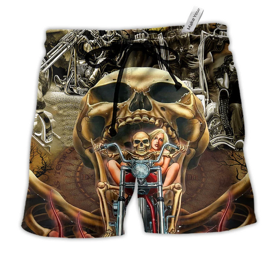 Skull Stay Wild Never Let Them Tame You Hawaiian Beach Shorts For Bold Summer Vacation Style