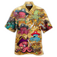 Octopus Captain Pirates Hawaiian Shirt Pattern Detail For Vacation Travel And Daily Wear