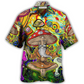Bohemian Colorful Mushroom Witch Hawaiian Shirt For Summer Vacation And Beach Travel