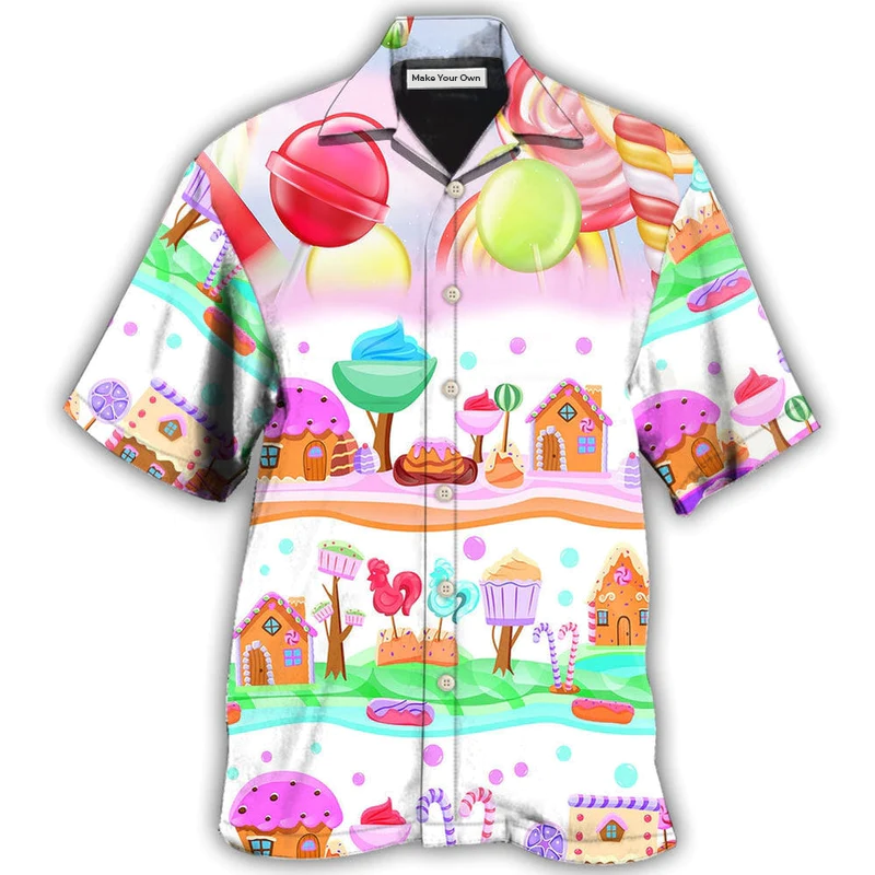 Colorful Dessert And Cookies Hawaiian Shirt For Tropical Getaways Outdoor Fun And Everyday Wear