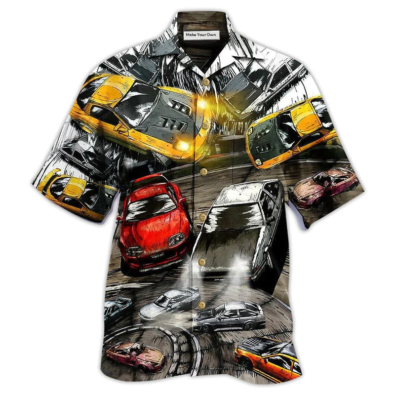 Classic Car Hawaiian Shirt For Warm Weather Adventures Parties And Daily Comfort