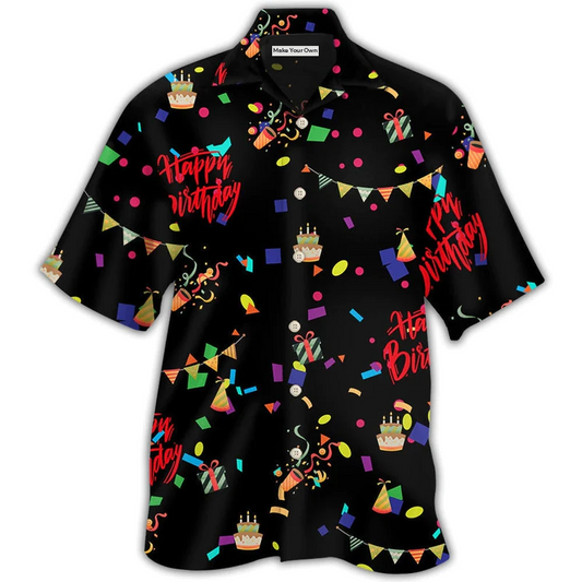 Birthday Celebration Hawaiian Shirt For Beach Vacations Casual Parties And Warm Weather Style