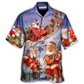 Festive Funny Christmas Hawaiian Shirt For Resort Getaways And Comfortable Summer Activities