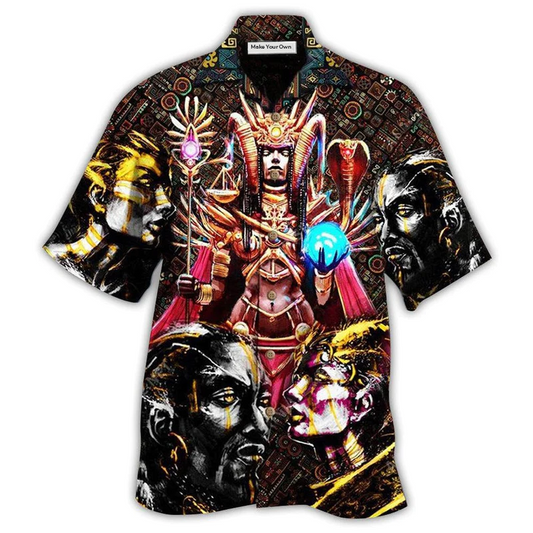 Africa Us Hawaiian Shirt Artwork Detail For Tropical Trips And Casual Outings