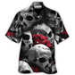 Skull Death Rose Hawaiian Shirt For Vacation Days And Relaxed Coastal Outings
