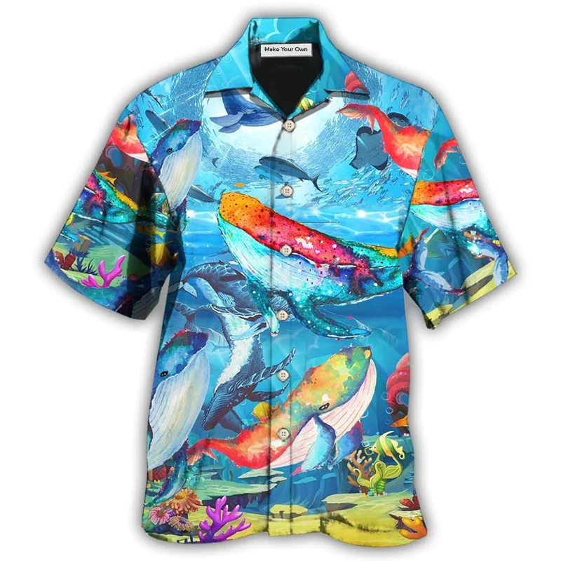 Whale Hawaiian Shirt For Resort Getaways Summer Adventures And Casual Gifting