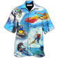 Skiing Jet Ski Hawaiian Shirt For Vacation Days And Relaxed Coastal Outings