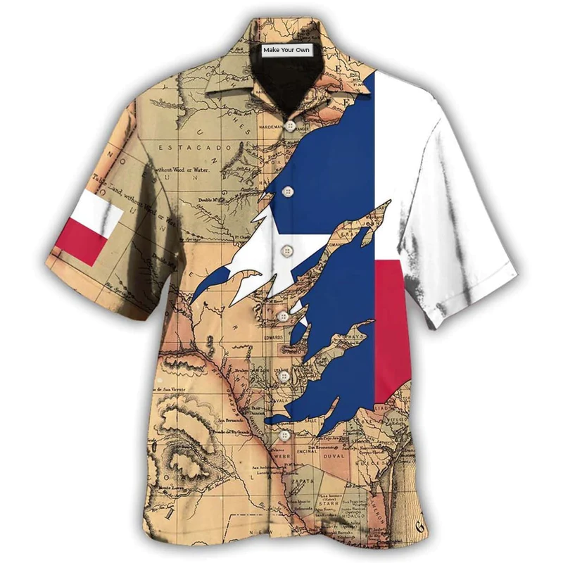 Peace Texas Heritage Hawaiian Shirt For Island Vacation Beach Days And Thoughtful Gifting