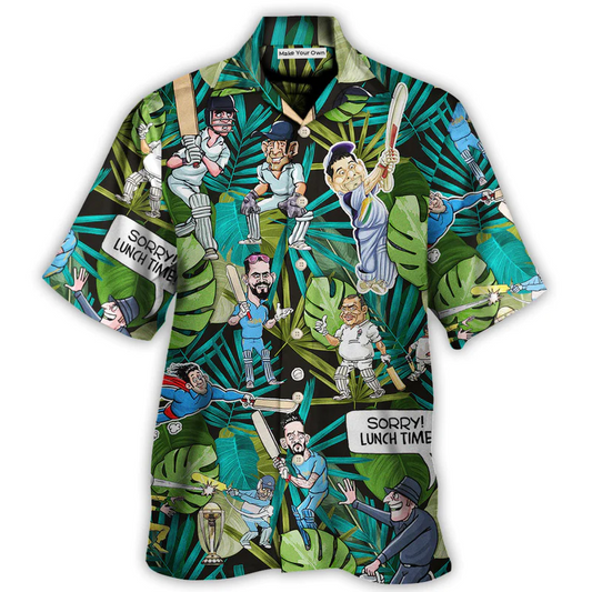 Tropical Funny Cricket Weekend Humor Hawaiian Shirt Print Closeup For Weekend Trips