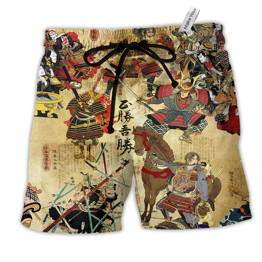 Samurai Perceive That Which Cannot Be Seen With Beach Shorts For Coastal Trips And Outdoor Wear