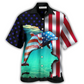 Dolphin Independence Day Hawaiian Shirt For Warm Weather Events And Casual Wear